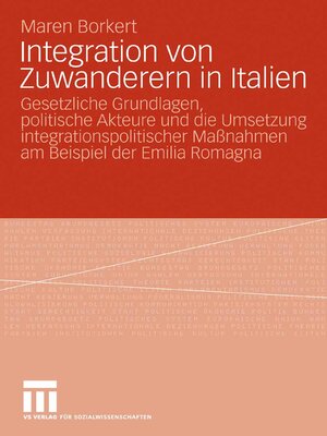 cover image of Integration von Zuwanderern in Italien